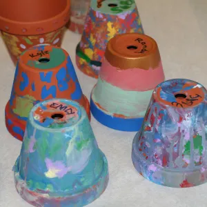 flower pot crafts, SBBG Summer Nature Camp, 2007