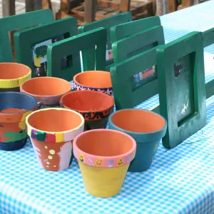 flowerpot crafts, SBBG Summer Nature Camp, 2008