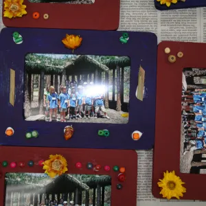picture frame nature craft, SBBG Summer Nature Camp, 2009