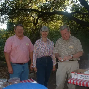 Ed and Sandy Schneider, Bob Sherwood, Great Garden Nature Night, SBBG, 2003