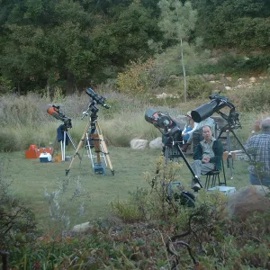 telescopes in the Meadow, Great Garden Nature Night, SBBG, 2003