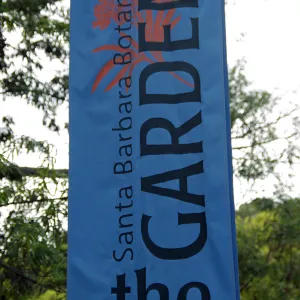 entrance banner, Santa Barbara Botanic Garden, March 2011, © Gary Margeson