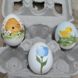 hand painted eggs by Kelly, SBBG Egg Hunt, 2002