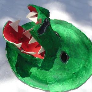 painted animal masks, SBBG Summer Nature Camp, 2002