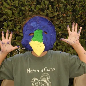 painted animal masks, SBBG Summer Nature Camp, 2002