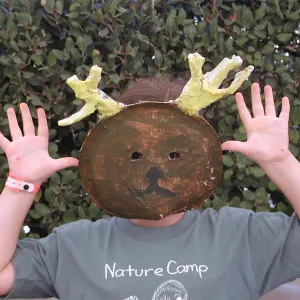 painted animal masks, SBBG Summer Nature Camp, 2002