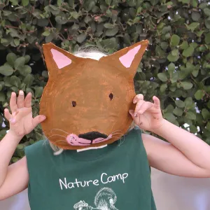 painted animal masks, SBBG Summer Nature Camp, 2002