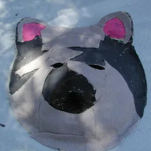 painted animal masks, SBBG Summer Nature Camp, 2002