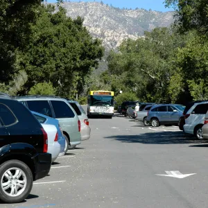 Santa Barbara MTD Bus 22 in the parking lot, SBBG Community Free Day, October 16 2011