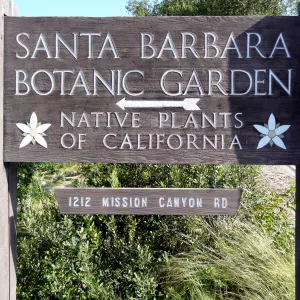 wood Entrance Sign, Santa Barbara Botanic Garden