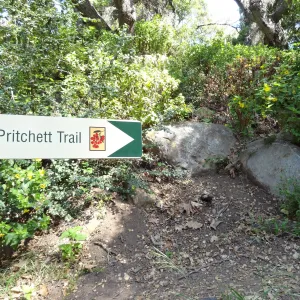 Pritchett Trail sign