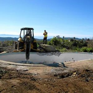 Gane House pool demolition