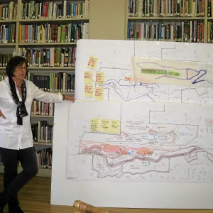 Presentation by OLIN team of first andscape design charette results