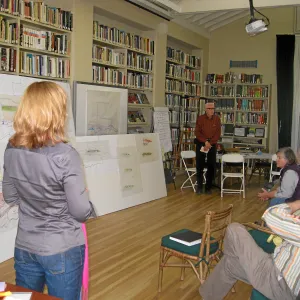 Presentation by OLIN team of first andscape design charette results