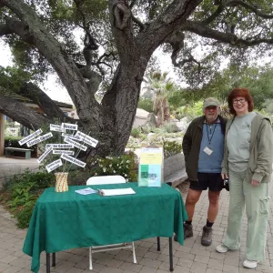 Volunteer table, National Public Gardens Day 2012, SBBG