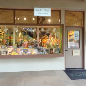 Gift Shop window, National Public Gardens Day 2012, SBBG