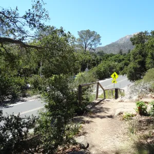 Porter Trail opath to Mission Canyon Road, La Cumbre Peak, crosswalk
