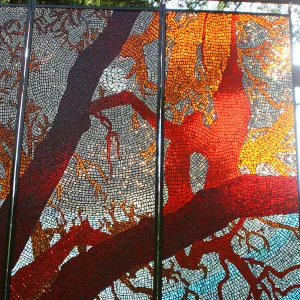 stained glass art exhibit, Rose and Nightingale concert in the Garden event