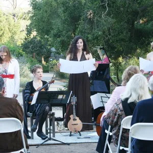 musicians, Rose and Nightingale concert in the Garden event