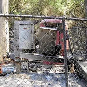 Jesusita Fire, damage to well