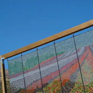 stained glass art exhibit, Porter Trail