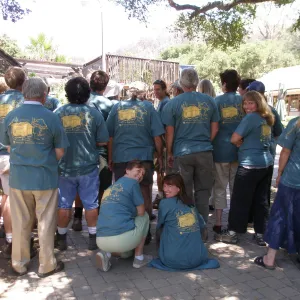 SBBG Staff Photo, post Jesusita Fire cleanup day, Betsy Collins, Gina Benesh, Tricia Wardlaw