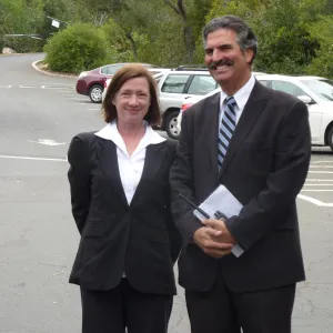 SBBG Electric Vehicle (EV) charging station event, Gina Benesh, John Palminteri