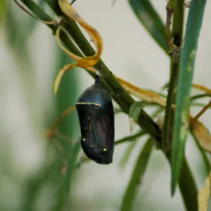 Monarch butterfly emergence, milkweed