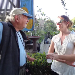 SBBG hosts Santa Barbara Chamber of Commerce Mixer, June 2013, Geege ostroff and Laura Muasher