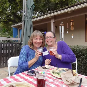 at the SBBG Members Picnic 2013, Tricia Wardlaw and Joni Kelly