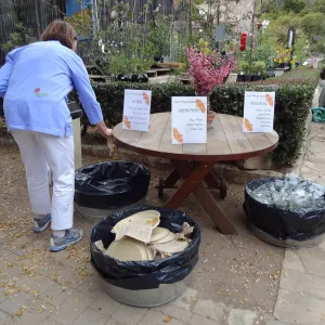 at the SBBG Members Picnic 2013, zero waste event