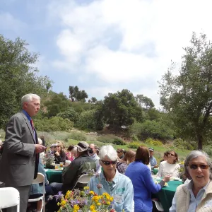 Volunteer Recognition event 2013, Board President John Brinker addressing the group