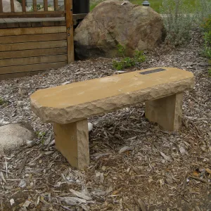 Lingle bench in Home Demonstration Garden