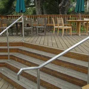 Reconstructed deck at Home Demonstration Garden