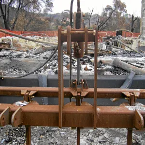 Fire damage to tractor