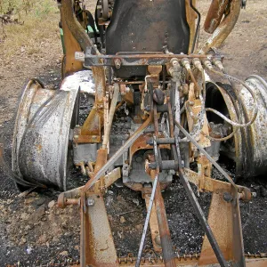 Fire damage to tractor