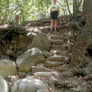 Ingrid Kaper at upper Creek crossing