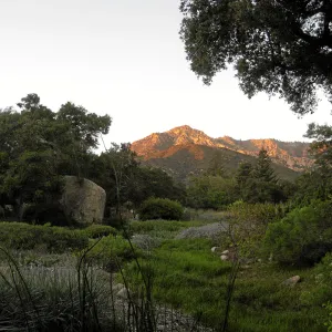 View to La Cumbre Peak at dusk