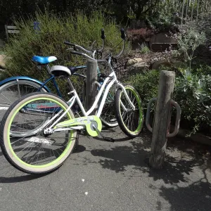 Bicycle parking in the SBBG parking lot