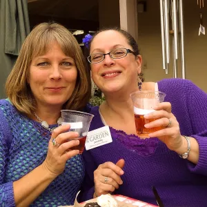 Tricia Wardlaw and Joni Kelly, SBBG Members Picnic 2013, March 20 2013