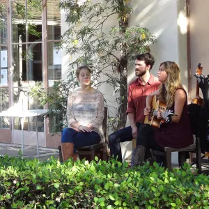 SBBG hosts Santa Barbara Chamber of Commerce Mixer, June 2013, musicians