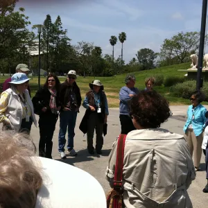 Docent field trip to La Brea tar pits, George C. Paige Museum, La Brea Discoveries
