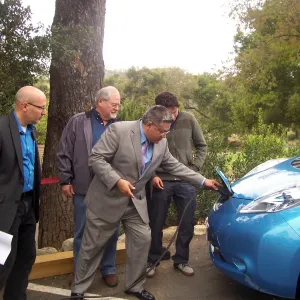 new EV Charging Station at SBBG, electric vehicle charging station, dedication