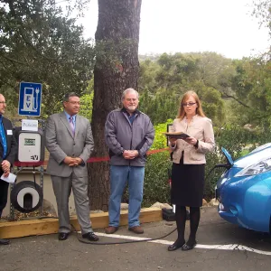 new EV Charging Station at SBBG, electric vehicle charging station, dedication