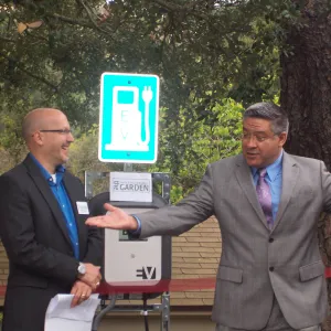 new EV Charging Station at SBBG, electric vehicle charging station, dedication