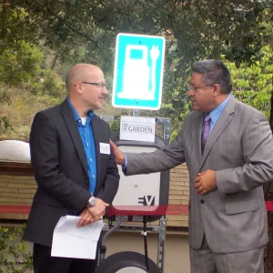 new EV Charging Station at SBBG, electric vehicle charging station, dedication