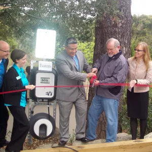 new EV Charging Station at SBBG, electric vehicle charging station, dedication