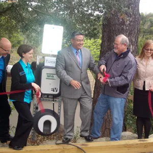 new EV Charging Station at SBBG, electric vehicle charging station, dedication