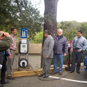 new EV Charging Station at SBBG, electric vehicle charging station, dedication