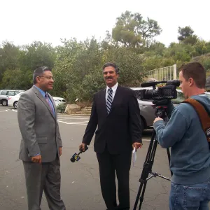 new EV Charging Station at SBBG, electric vehicle charging station, dedication, press interview